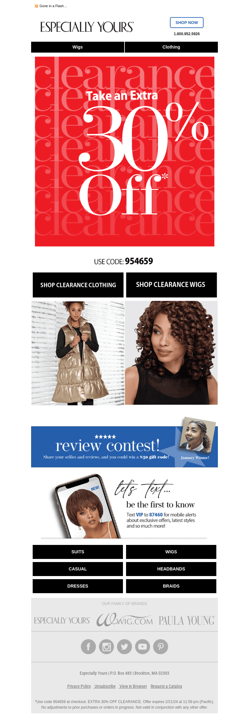 SURPRISE: Extra 30% Off Clearance!