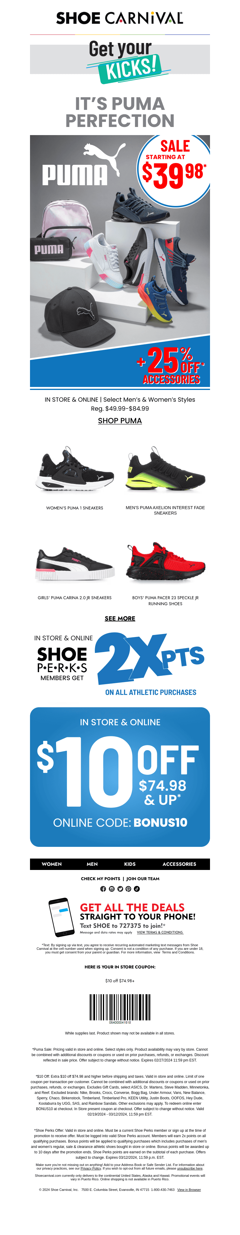 Pounce into Puma starting at $39.98!