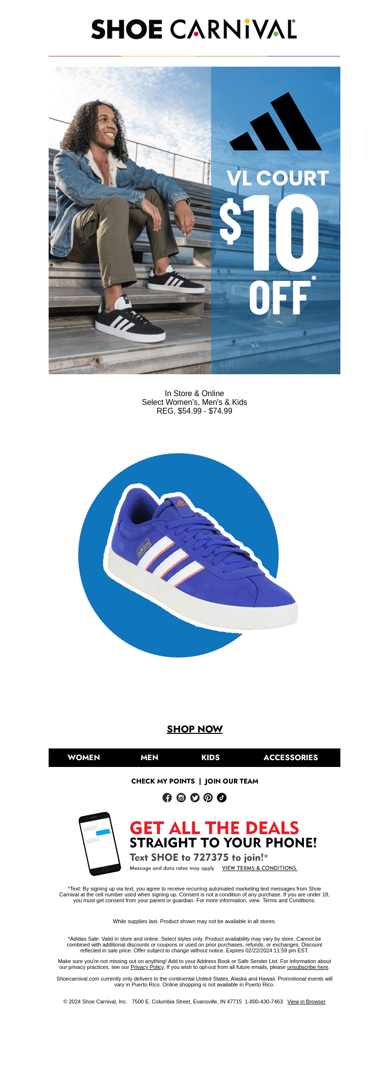 $10 off adidas inside 👀