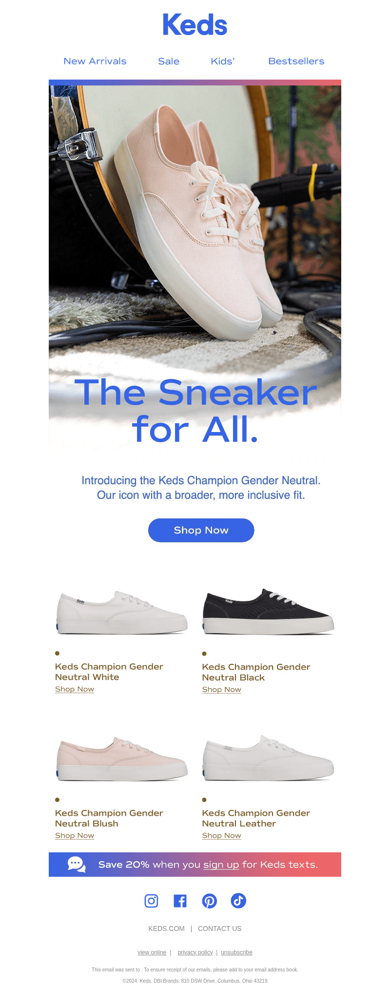 One sneaker for ALL.
