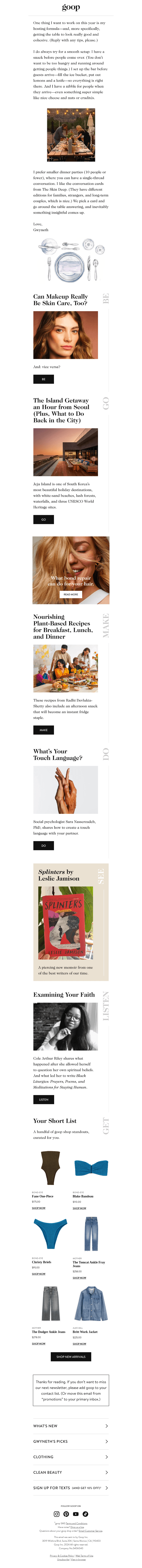 the Thursday newsletter