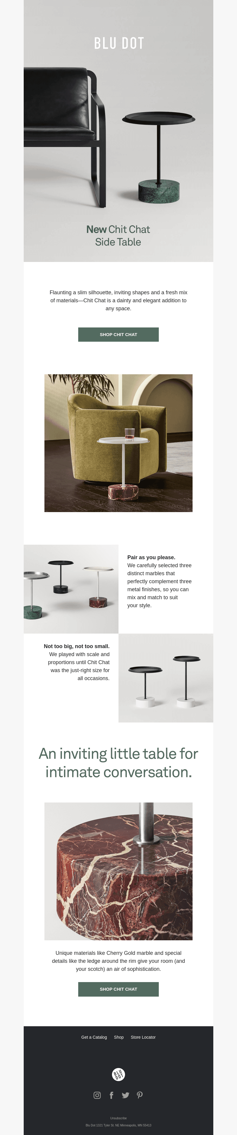 New Chit Chat Table.