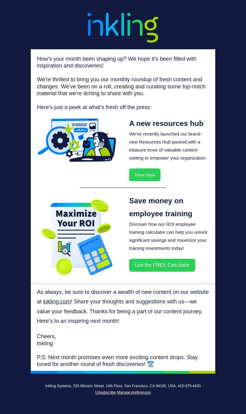Inkling Systems email from Thu, Feb 22, 2024