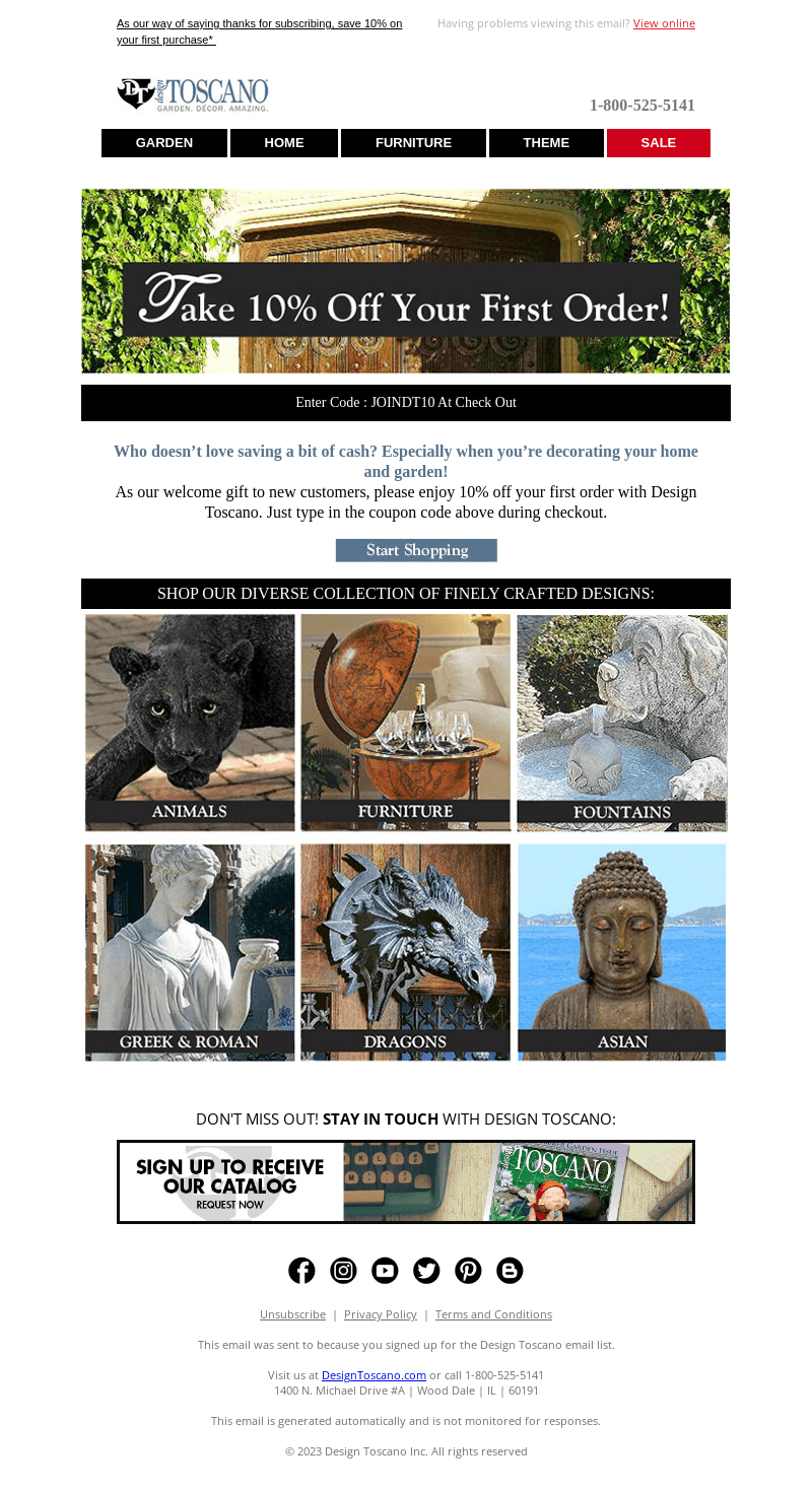 Welcome Coupon - Take 10% Off Your First Order!