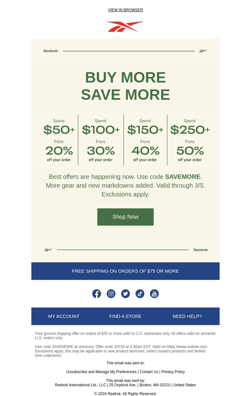 Get up to 50% off until 3/5