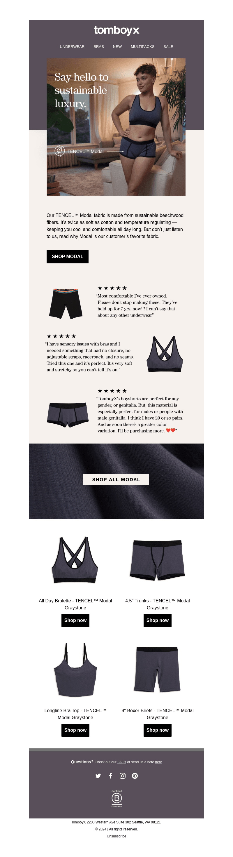 Super Soft & Sustainable Tencel Modal