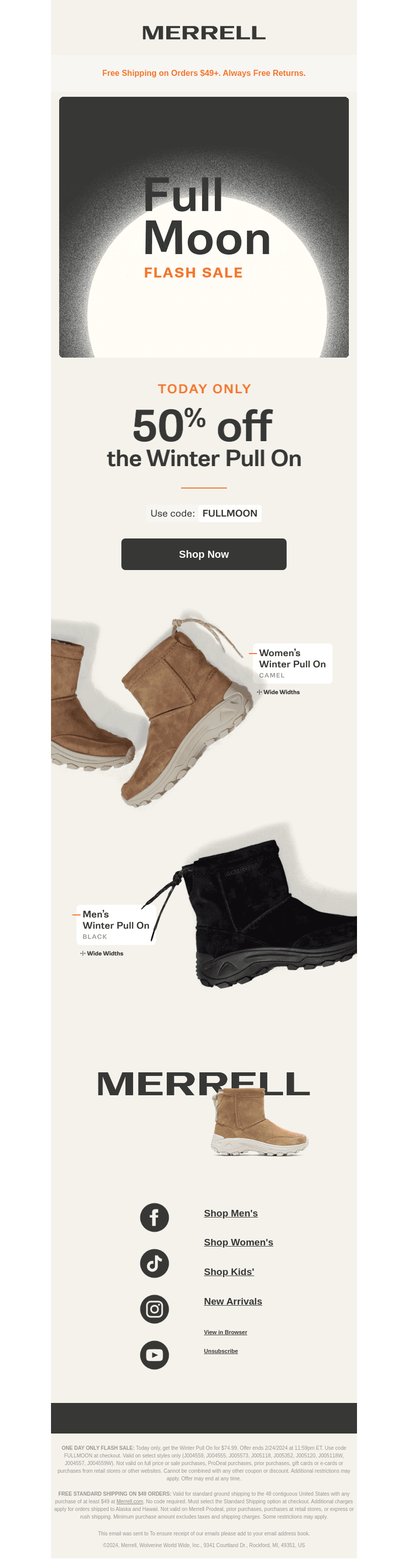 ENDS TODAY: Get 50% off the Winter Pull On!