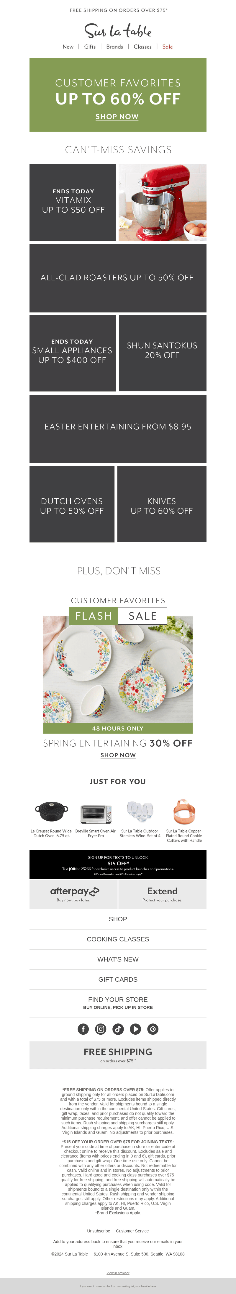 Up to $400 off small appliances ends tonight!