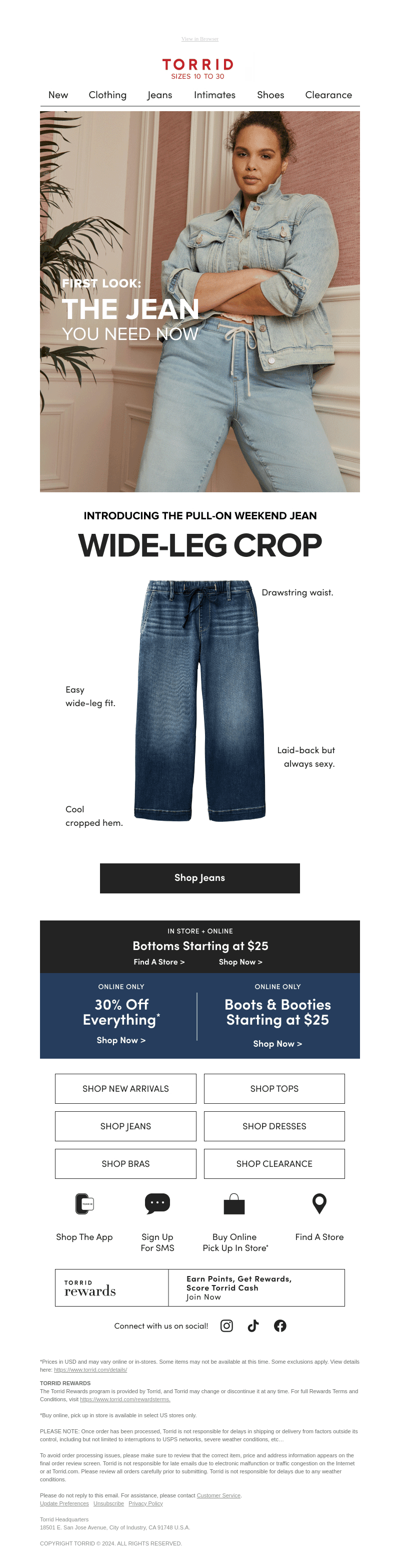 Your denim forecast is in…