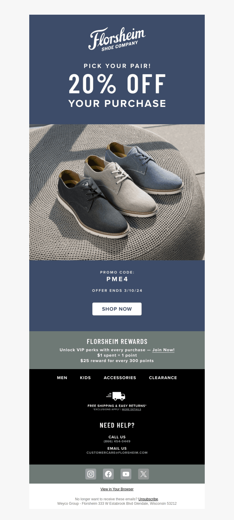 Any Pair! 20% Off Your Purchase