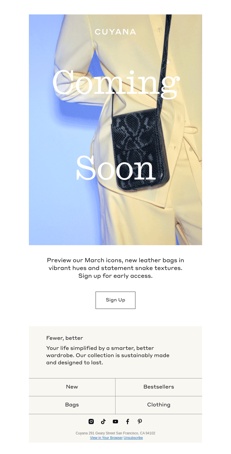 Cuyana email from Tue, Feb 27, 2024