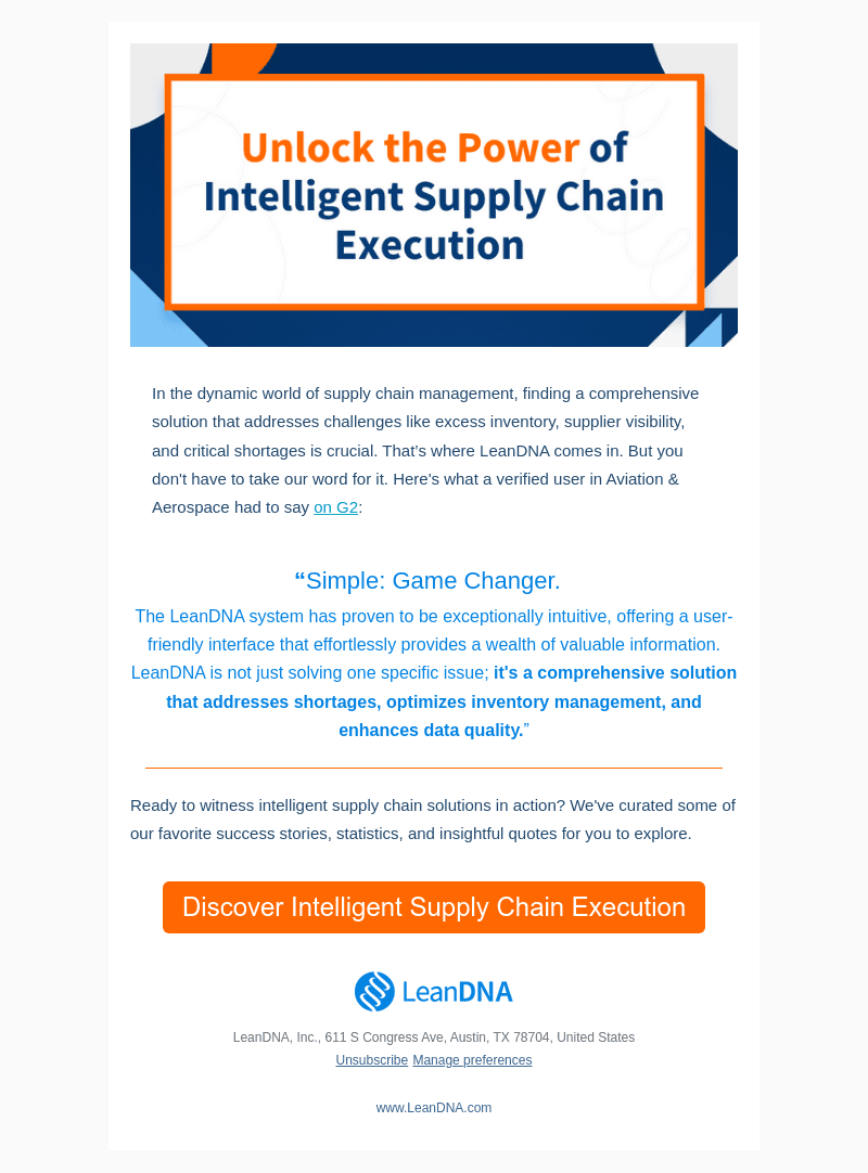 Discover Game-Changing Intelligent Supply Chain Execution