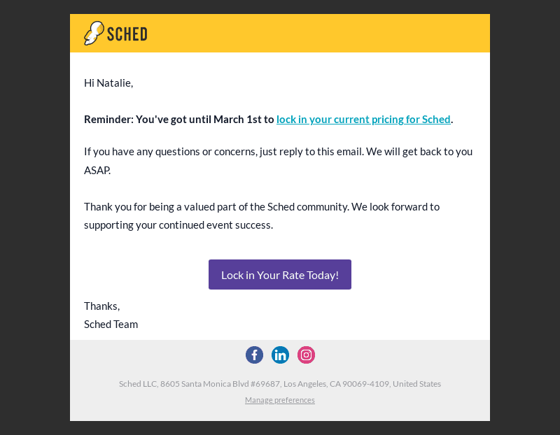 Sched email from Wed, Feb 28, 2024