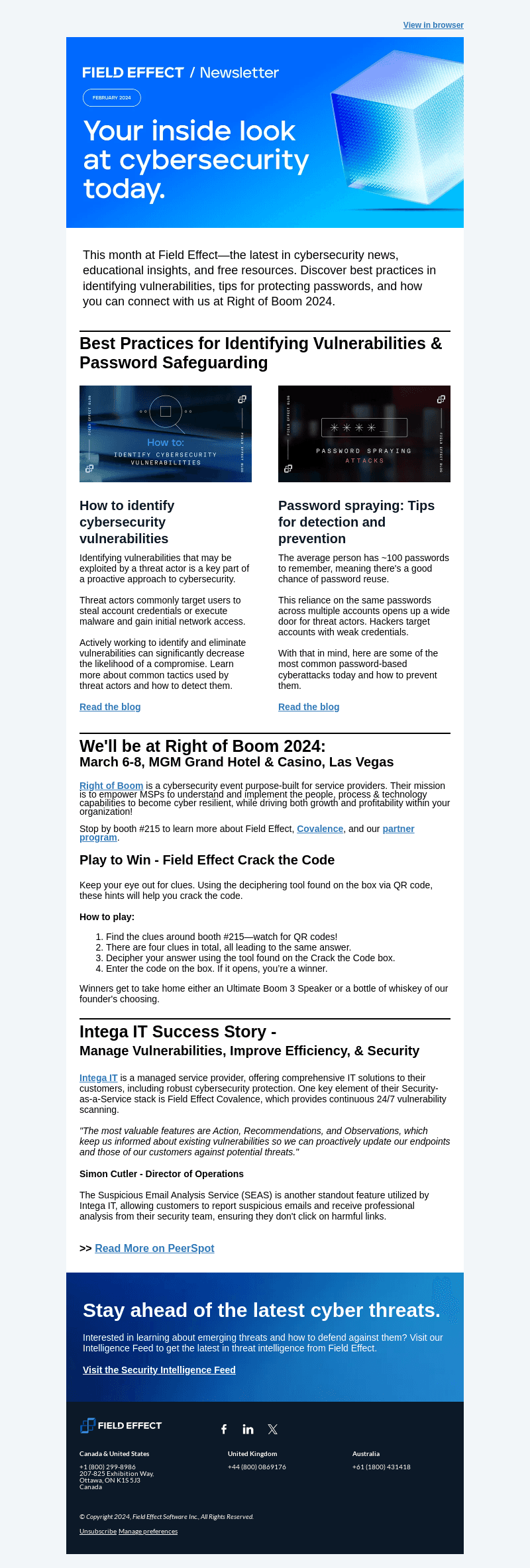 February Newsletter: Vulnerability Detection & Password Protection