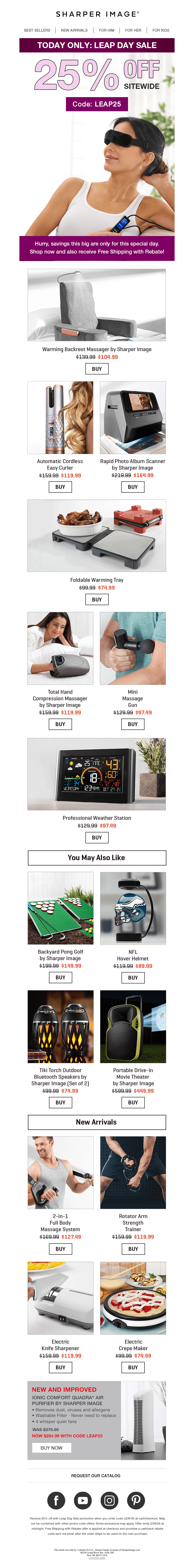 Sharper Image email from Thu, Feb 29, 2024