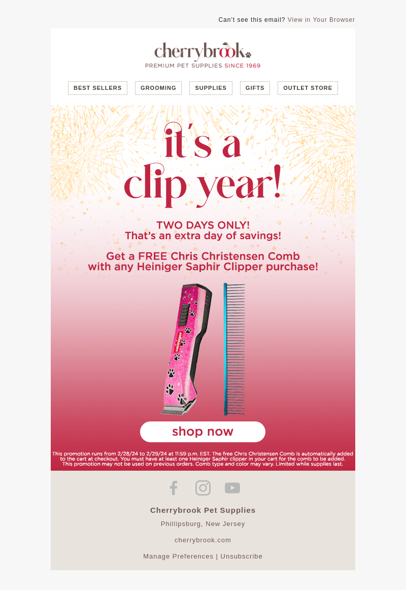 End Today! Get A Free Comb with Saphir Clipper