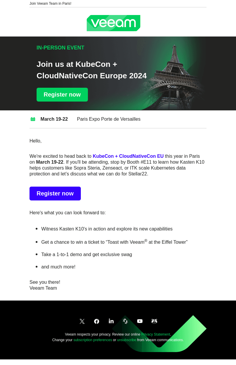 Join us at KubeCon + CloudNativeCon Europe 2024