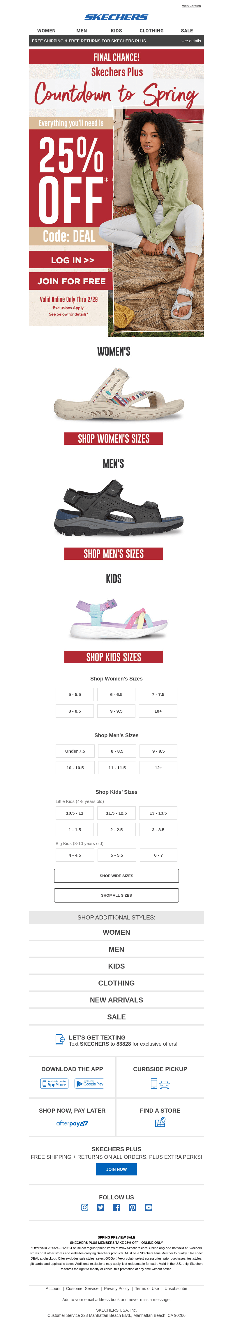 FINAL HOURS: Get 25% off on spring styles
