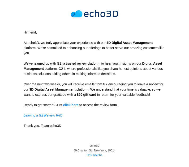 echo3D email from Thu, Feb 29, 2024