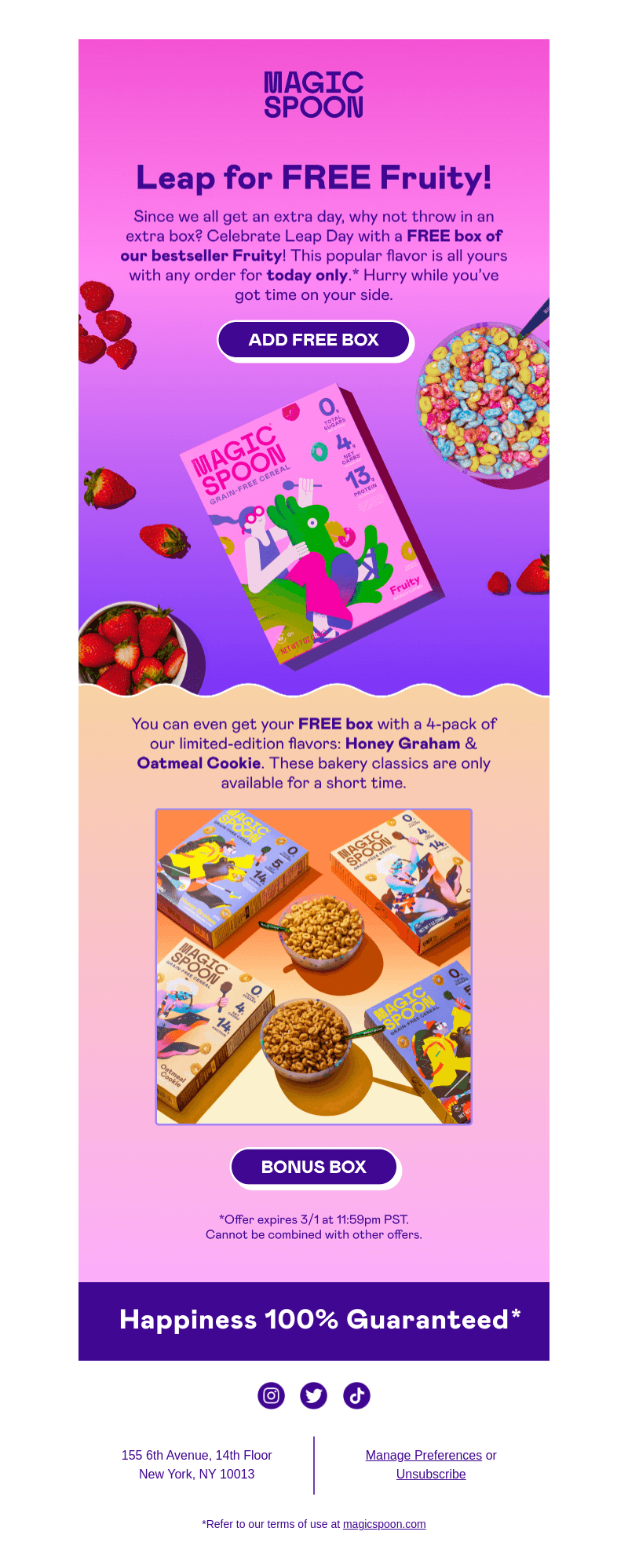 Magic Spoon email from Thu, Feb 29, 2024