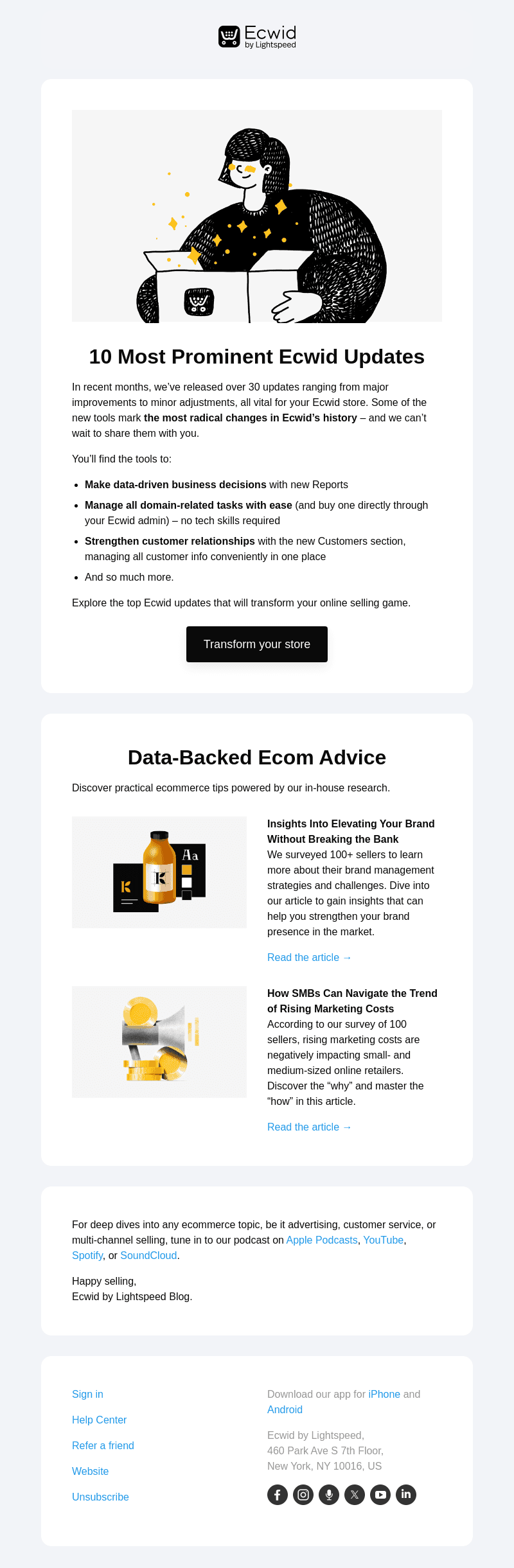 🔥 10 Most Prominent Ecwid Updates for a Powerful Online Store
