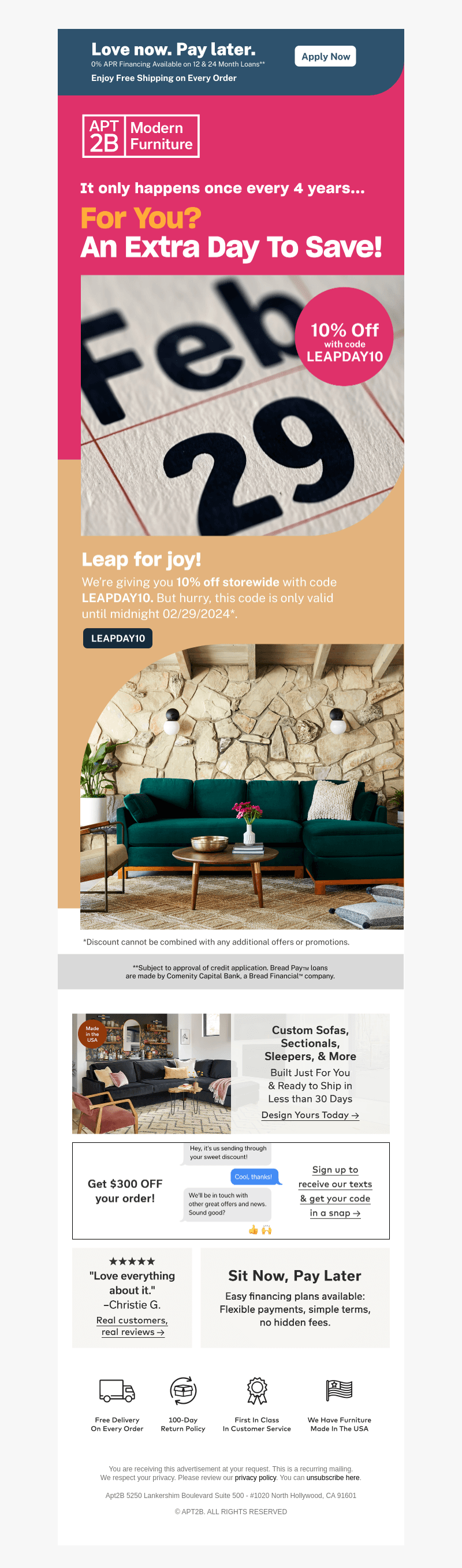 Apt2B email from Thu, Feb 29, 2024