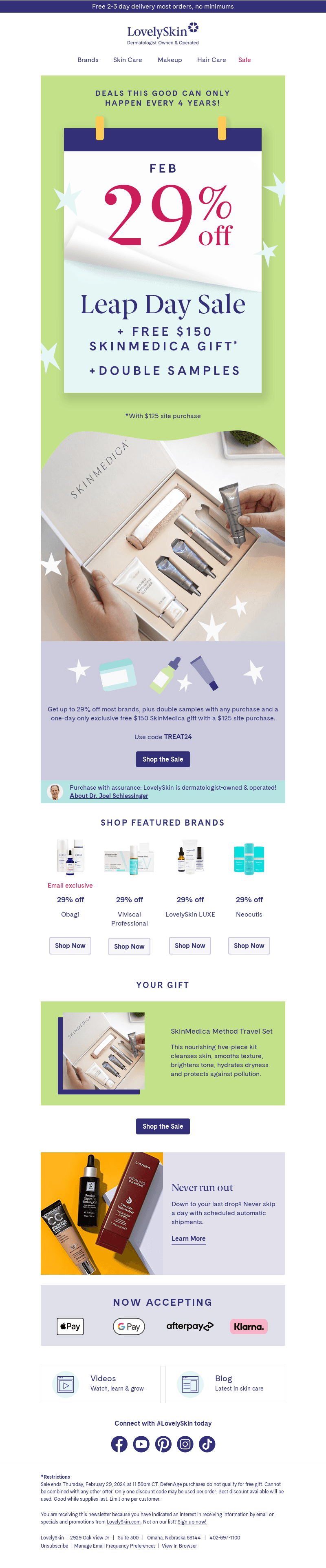LovelySkin email from Thu, Feb 29, 2024