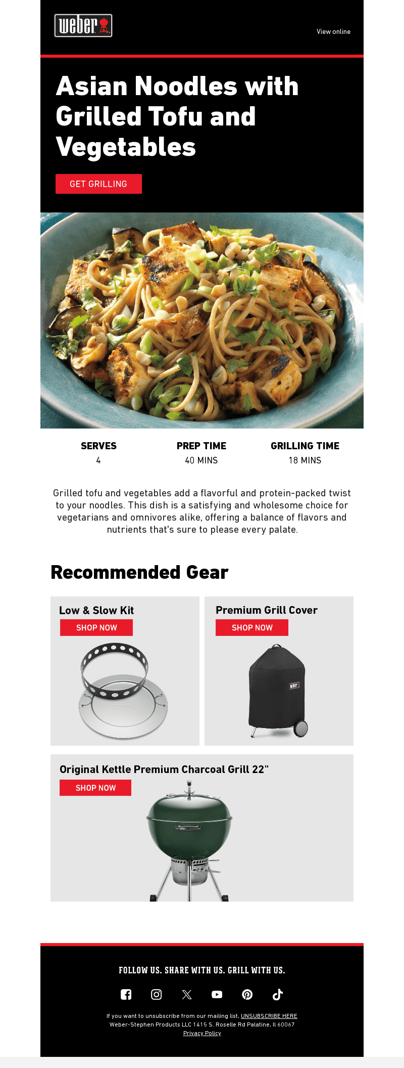 Try Grilled Tofu In Your Veggie Noodle Dish