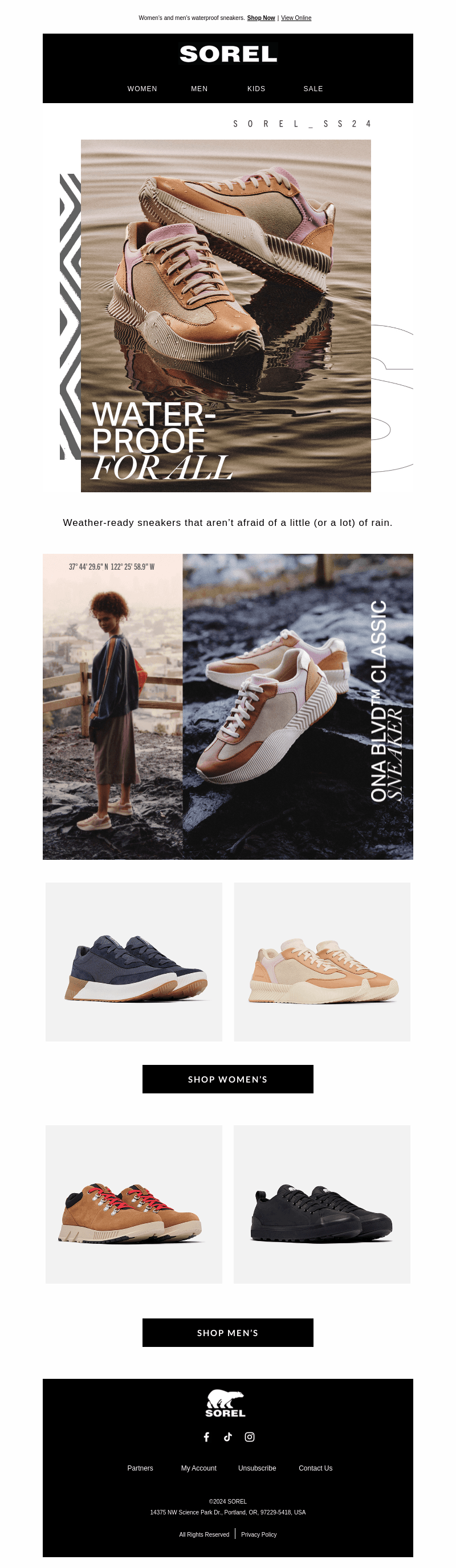 Sneakers that keep everyone dry