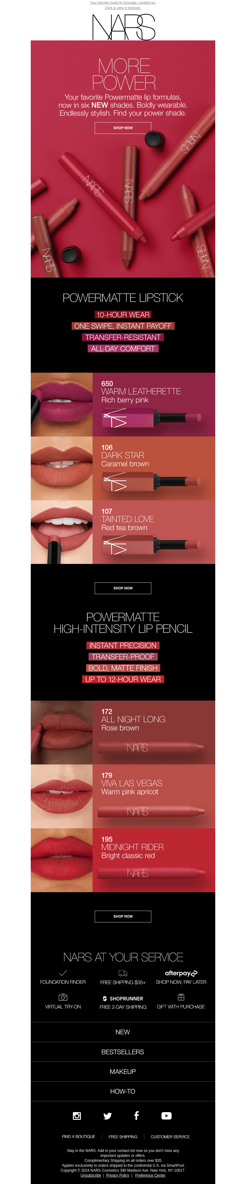 NEW Powermatte shades.