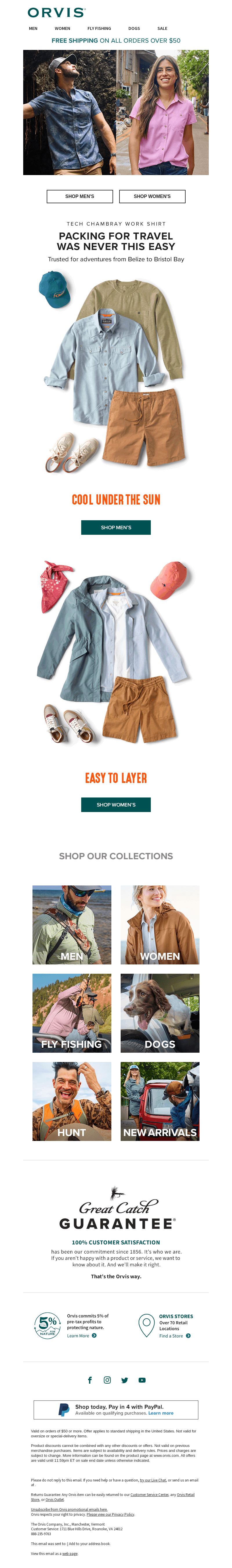 Packing for your next adventure? Go with Tech Chambray