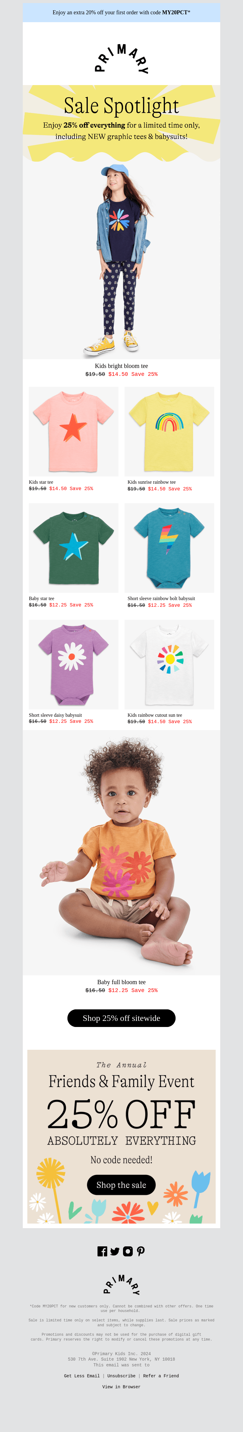 👉 25% off EVERYTHING, including new graphic tees & babysuits!