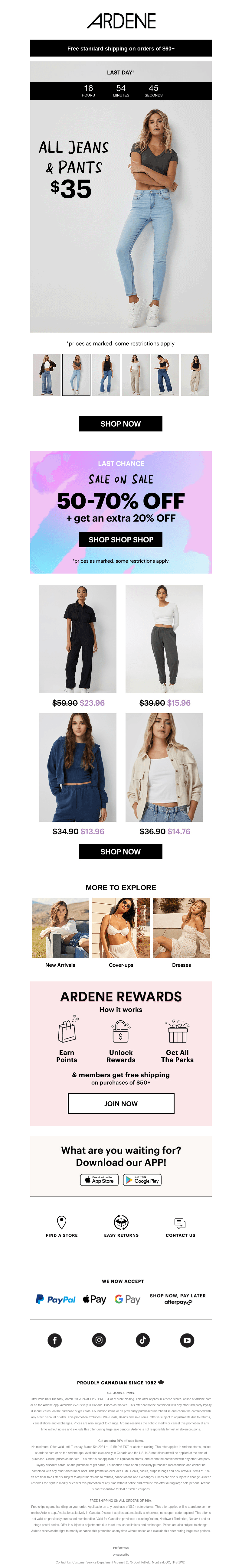 LAST DAY TO SAVE ON JEANS & PANTS ⚠️
