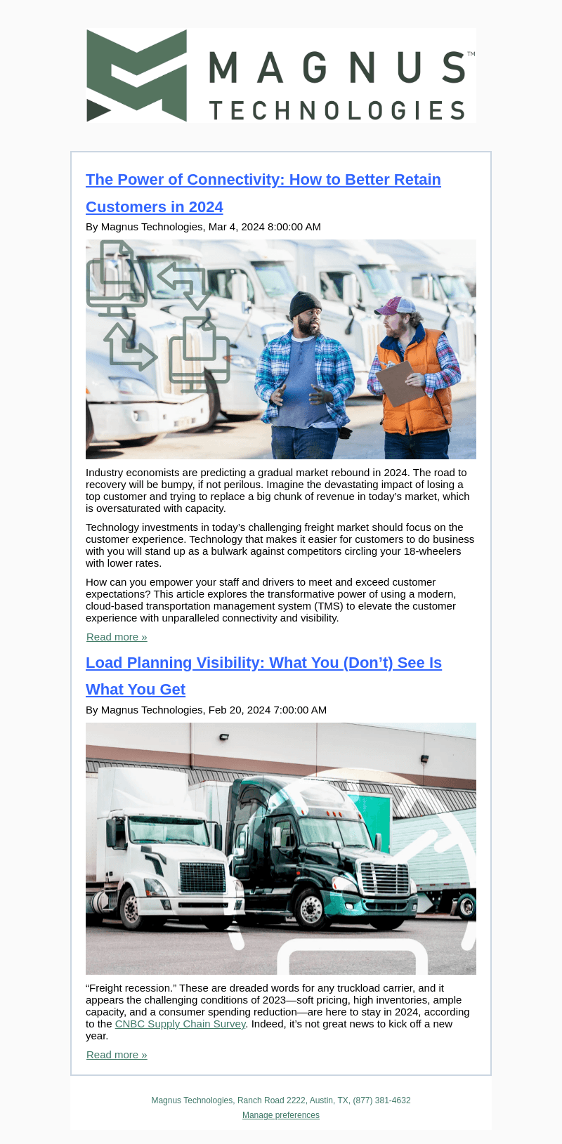Hello- Your New Blog Posts from Magnus Tech.