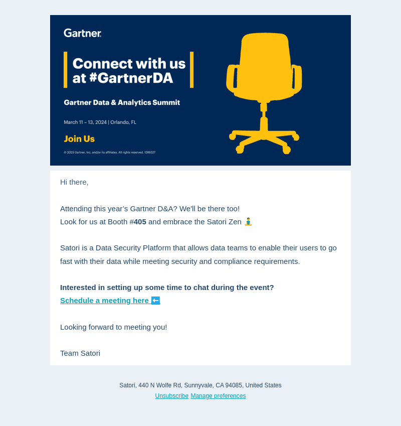 Meet Satori at Gartner D&A 2024