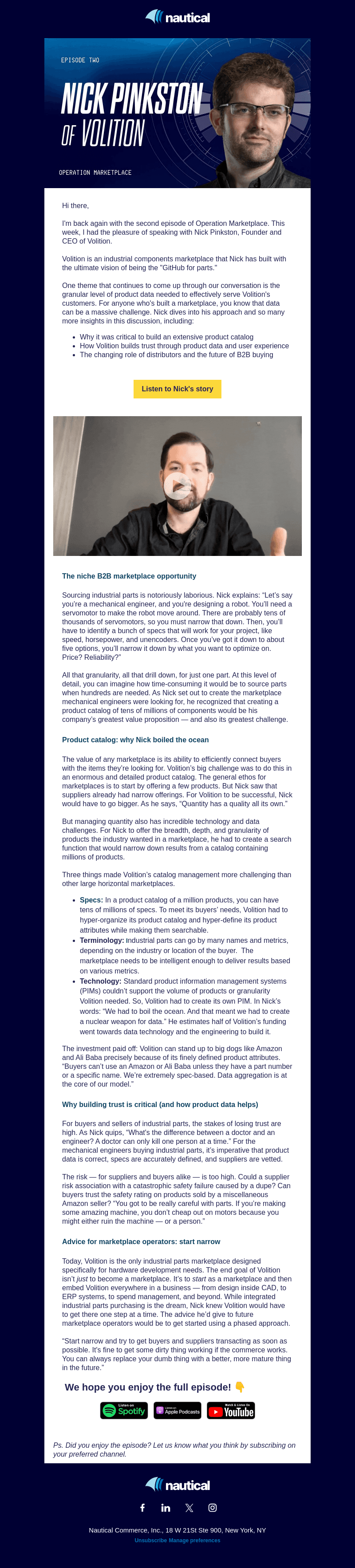 Nautical Commerce email from Thu, Mar 7, 2024