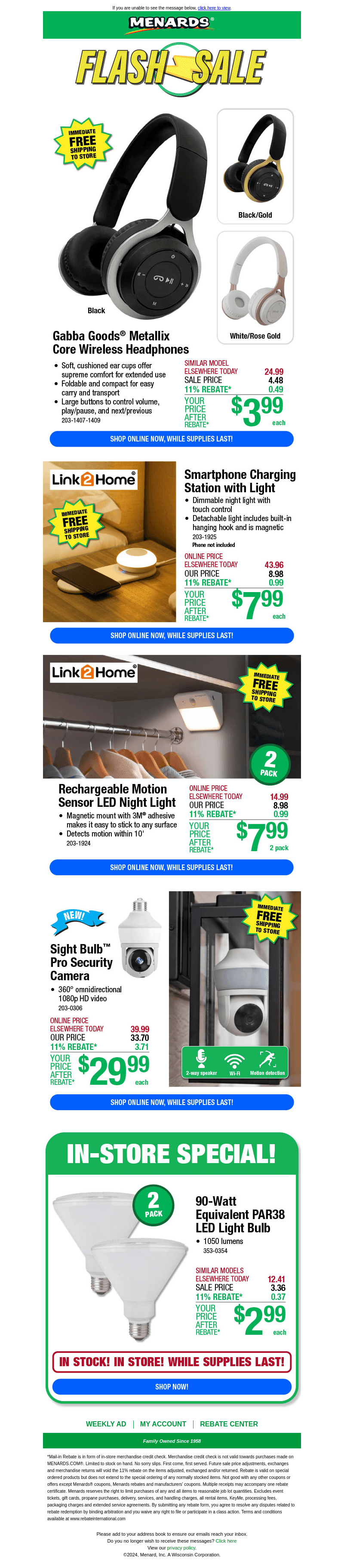 Motion Sensor LED Night Light 2-Pack ONLY $7.99 After Rebate*!