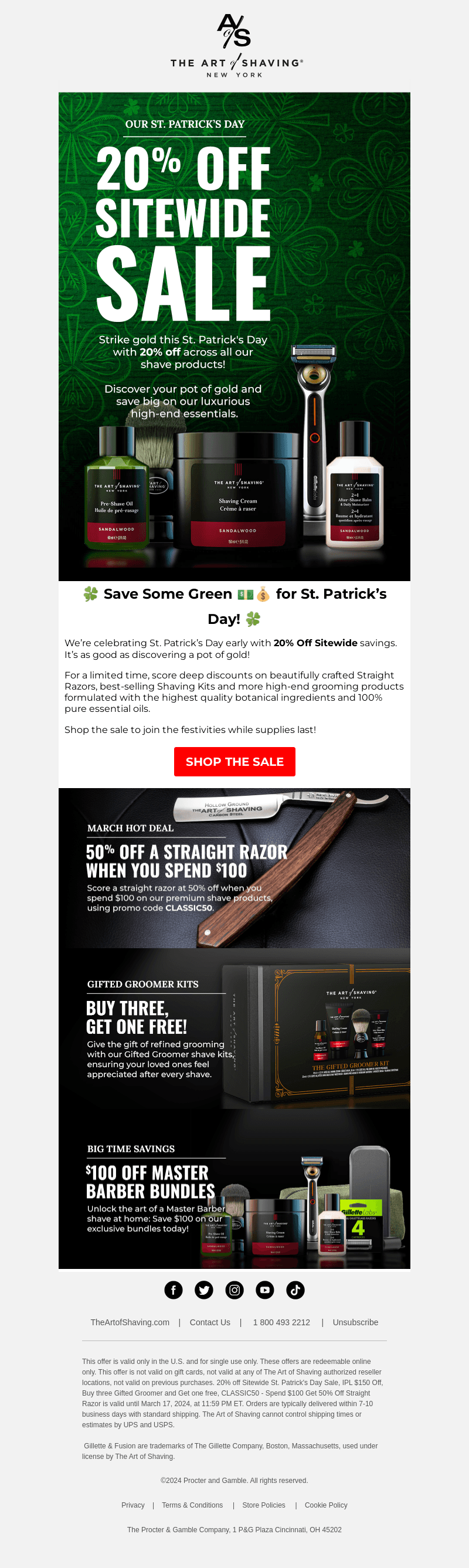 The Art of Shaving email from Fri, Mar 8, 2024