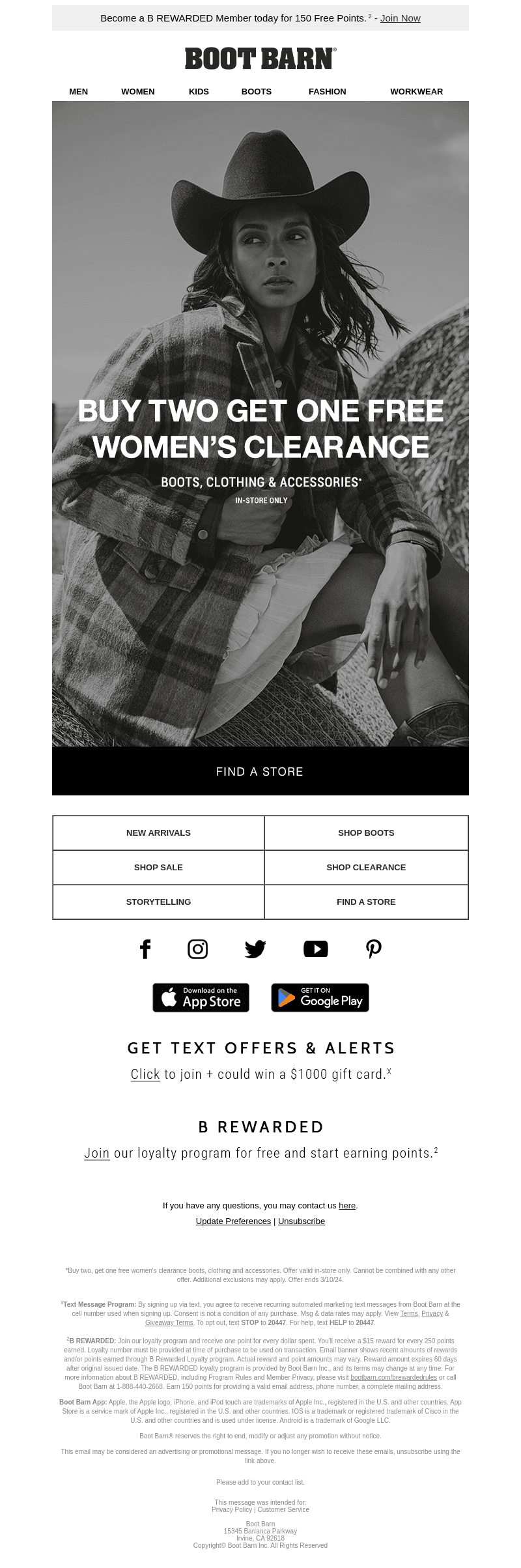 Buy Two Get One Free Women's Clearance