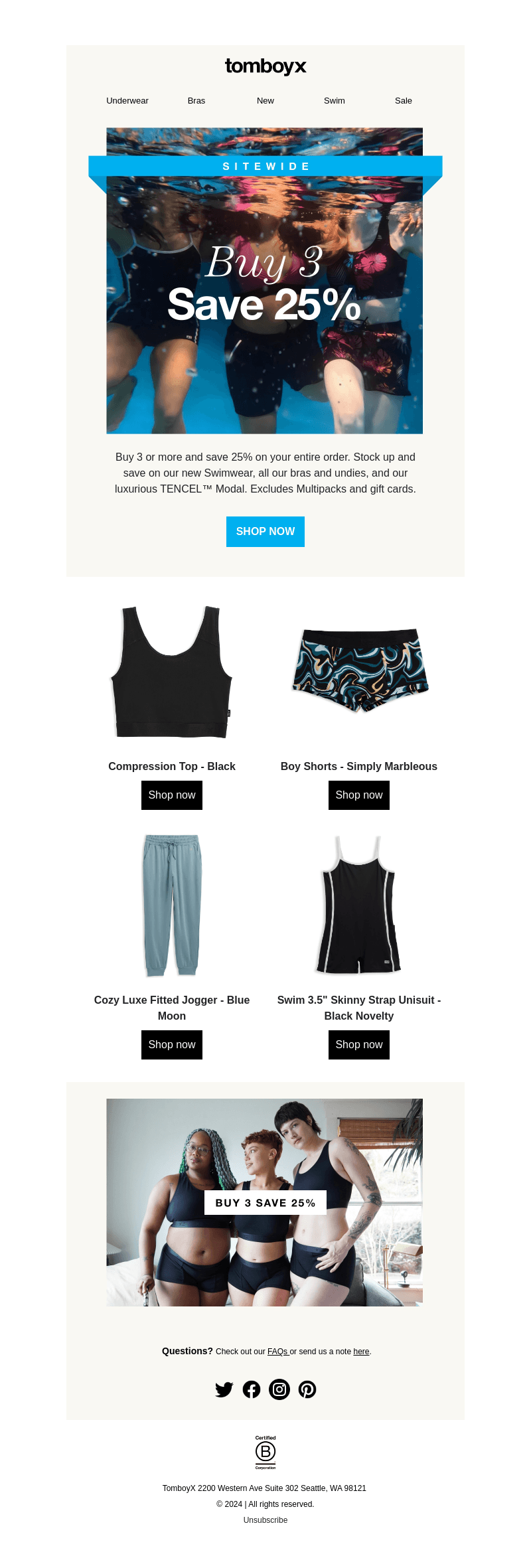 25% Off 3 or More Sitewide