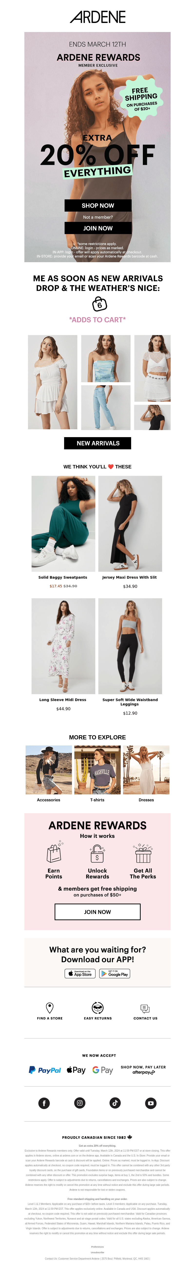 EXTRA 20% OFF NEW ARRIVALS 🔥