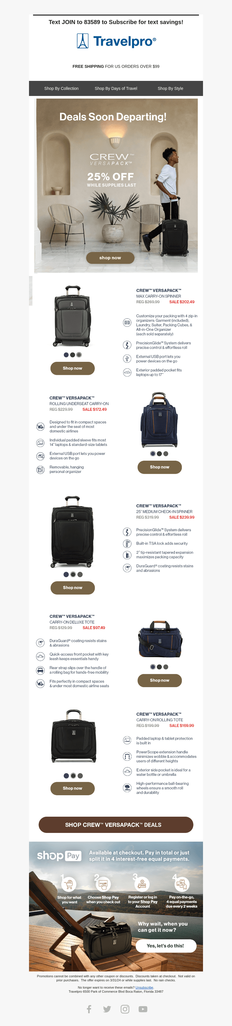 Deals Soon Departing!