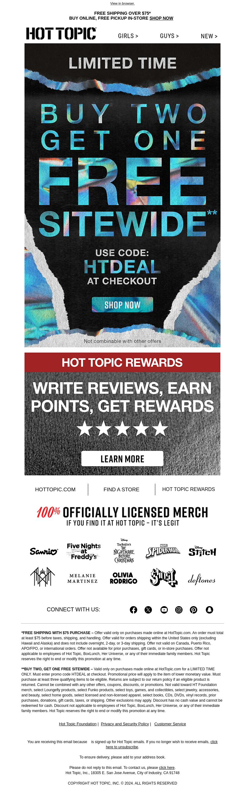Hot Topic email from Sat, Mar 9, 2024