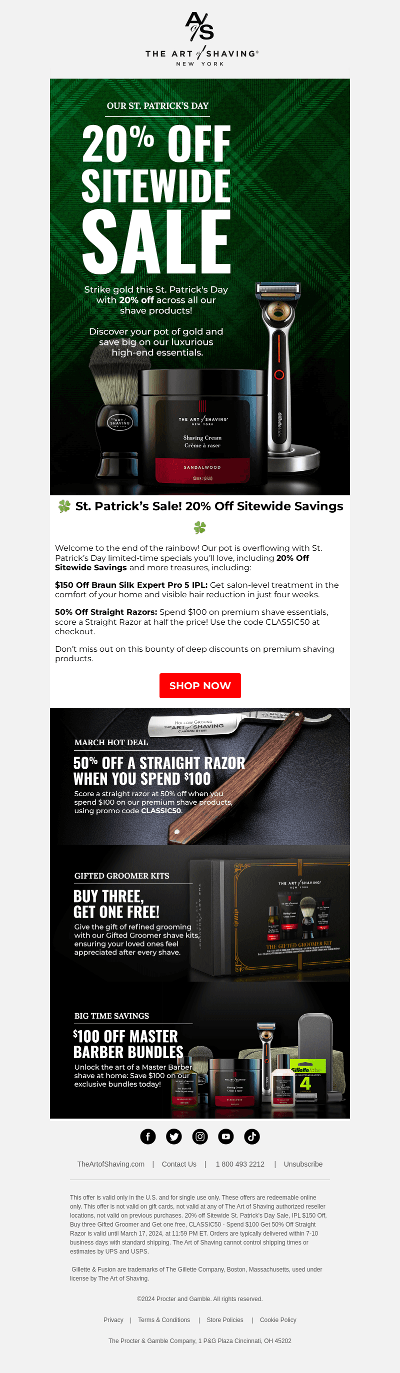 The Art of Shaving email from Sun, Mar 10, 2024