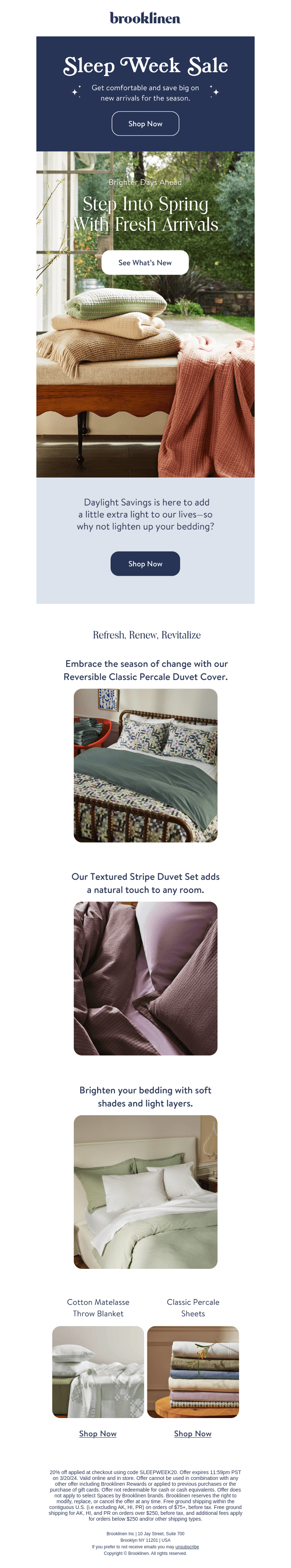 Brooklinen email from Sun, Mar 10, 2024