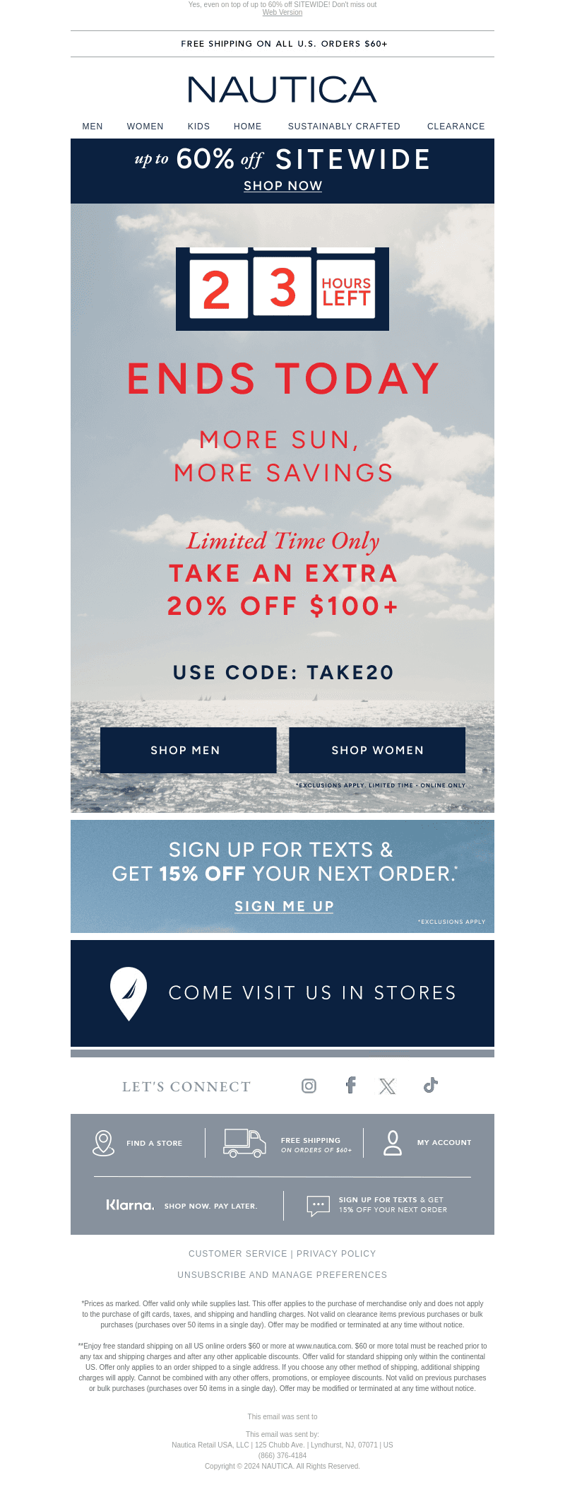 🚨 ENDS TODAY! 🚨 Extra 20% off $100+