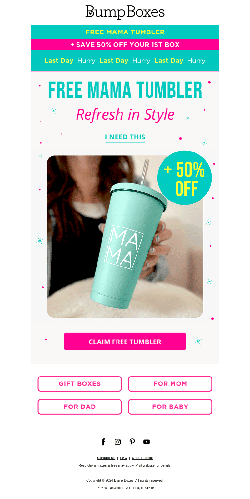 Offer Ends Soon! FREE Mint Tumbler
