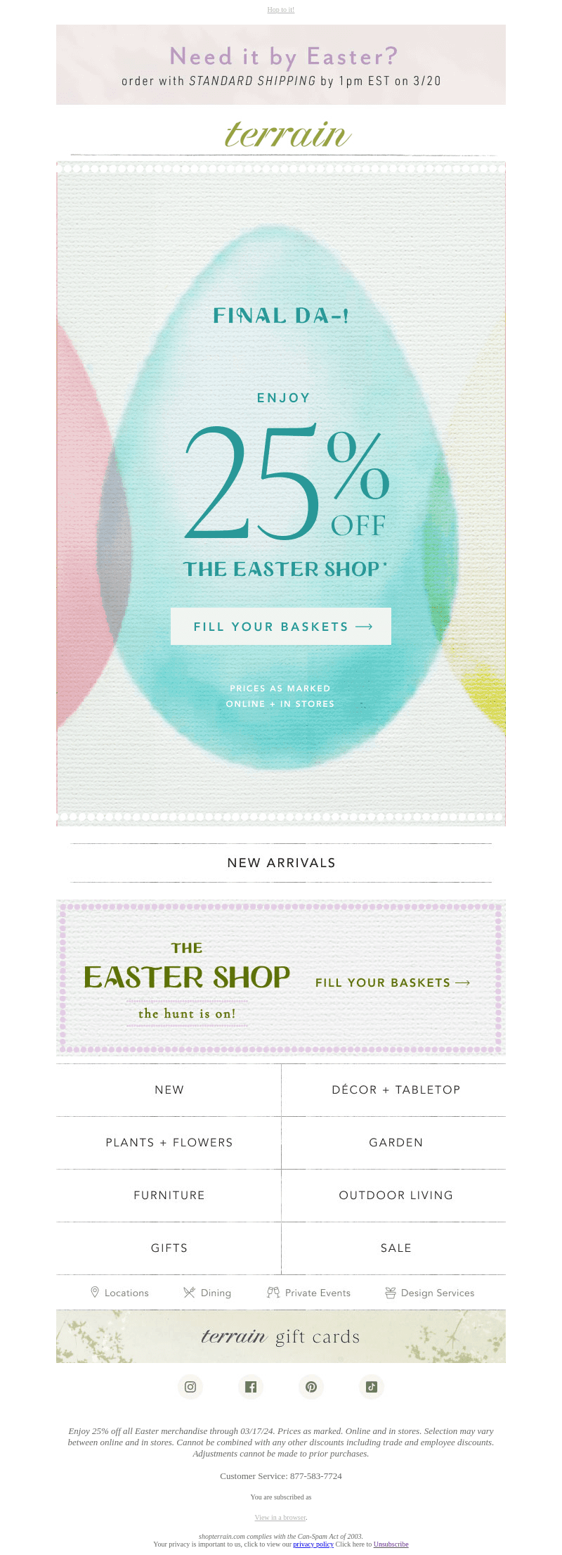 The Easter Shop is 25% OFF  🐰