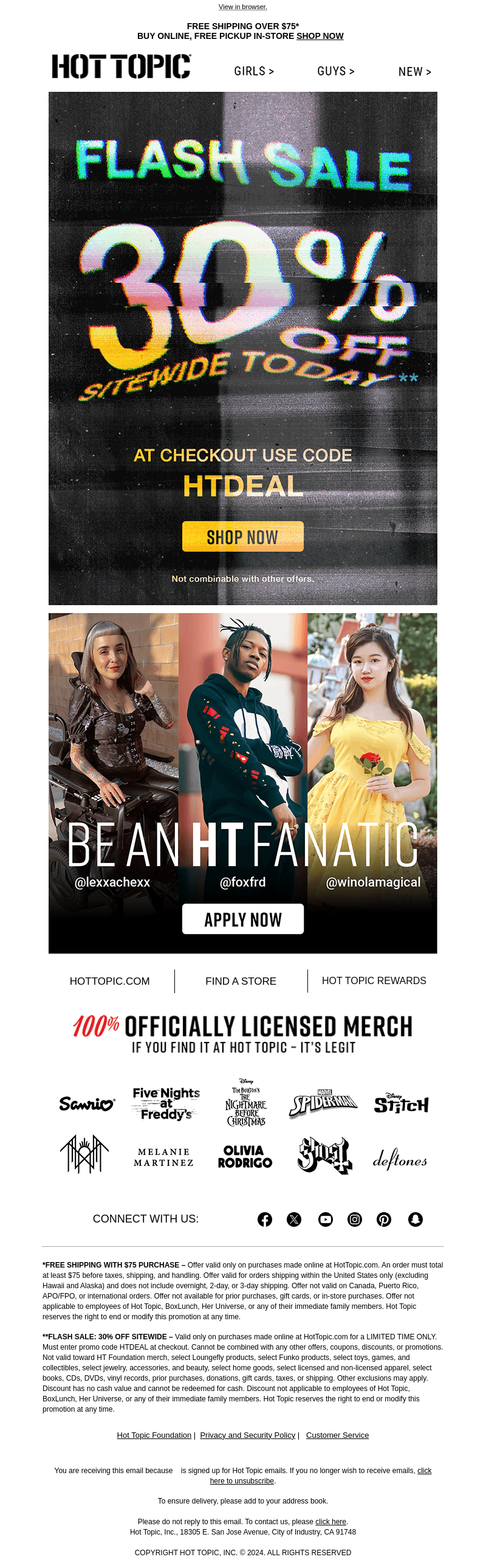 Hot Topic email from Wed, Mar 13, 2024