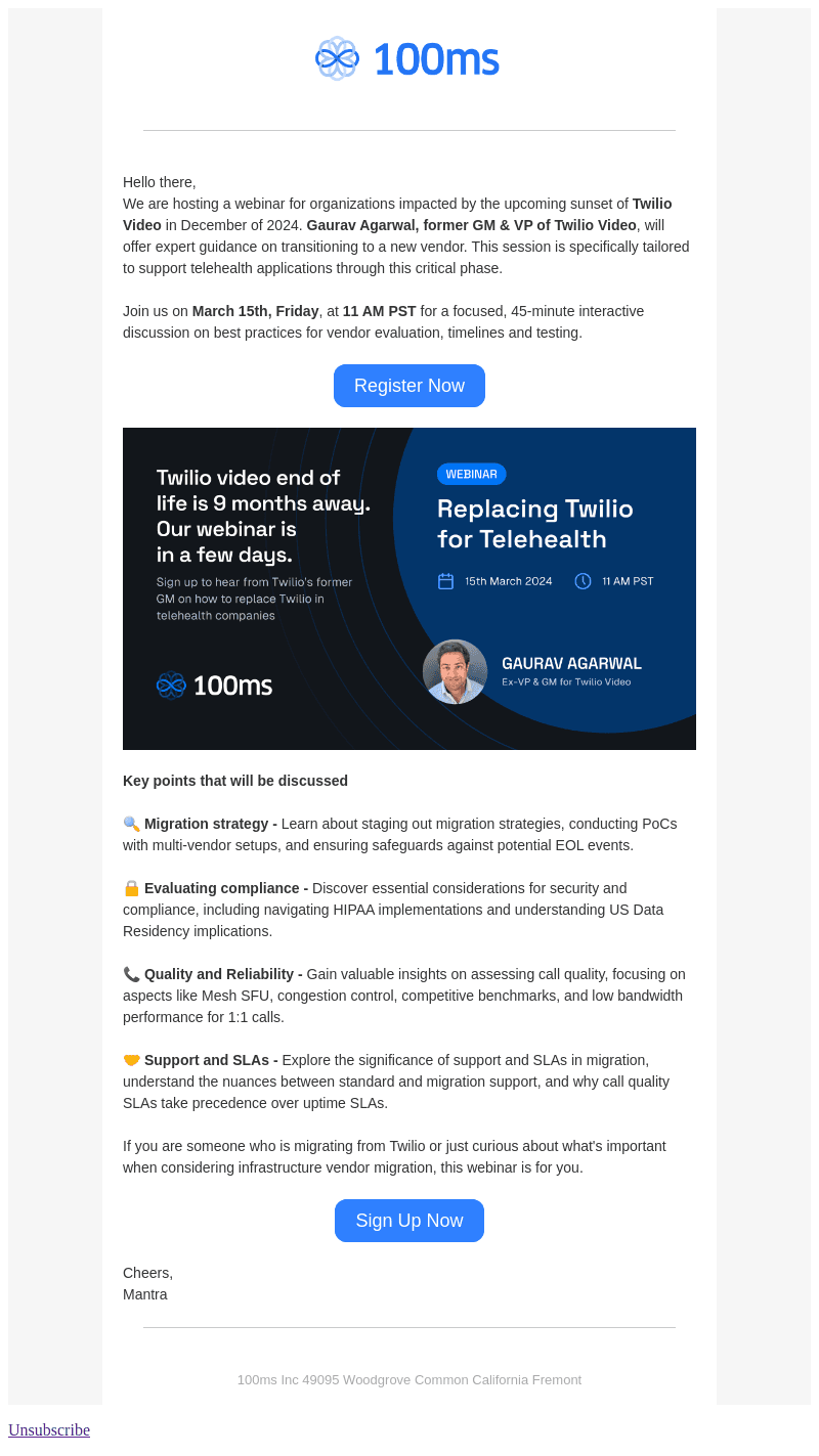 100ms email from Thu, Mar 14, 2024